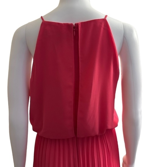 Sam Edelman Women's Size 2 Pleated Maxi Sleeveless Pretty Pink Chiffon Dress NEW - Picture 10 of 16